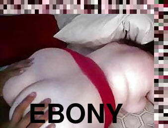 Ebony tranny drilling a naugty bbw from behind