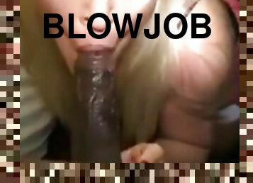 Sexy Blonde Woman Gives a POV Blowjob to a BBC