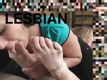 lesbiana, pies, fetichista, con-los-pies