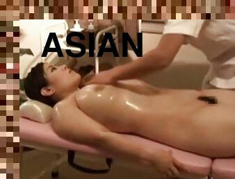 asiático, mulher-madura, japonesa, massagem