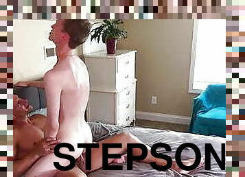 Taboo bareback stepson and stepdad pounding after rimming