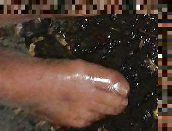 Piss on Nylon Feet