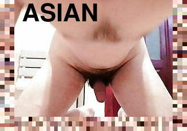 asia, amatir, homo, budak, sperma, cina