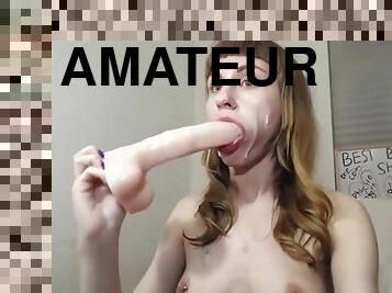 Deepthroat slut fucks her throat sloppy hardcore teen girl