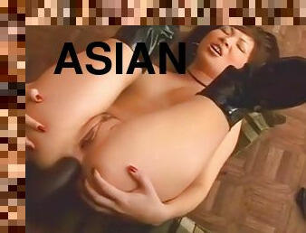 asiatisk, anal, gigantisk-kuk, blandade-raser, svart, slyna
