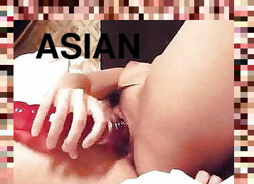 asia, besar-huge, mastubasi, amatir, mainan, alat-mainan-seks