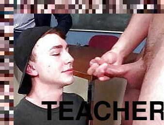 High school jock lets his teacher fuck him