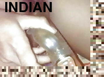 asien, klit, haarig, masturbieren, ehefrau, mamma, indianer, dildo