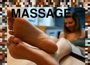 milf, massage, pieds, point-de-vue, assez, fétiche, tchèque, orteils