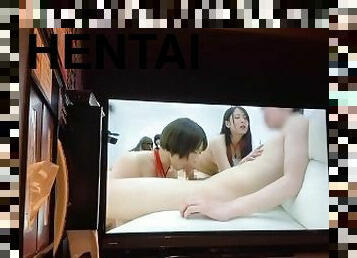 masturbation in video box Hentai Office lady 1006
