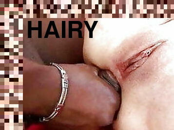 Hairy granny Monika needs dv dp bbc group