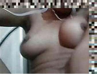 gros-nichons, poilue, chatte-pussy, enseignant, amateur, milf, maison, naturel, seins, gros-plan