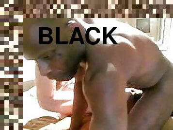 Big beefy black daddy breeds smooth white boy&#039;s ass