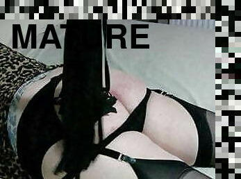 MATURE TVROSE CROSSDRESSER SPANKED, FLOGGED AND CROPPED