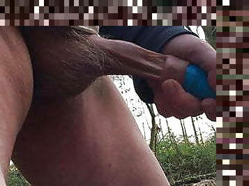 Outdoor long floppy foreskin - 2 of 4 - plastic tube 