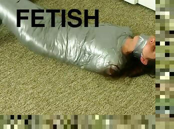 Cali Logan In Duct Tape Mummification With