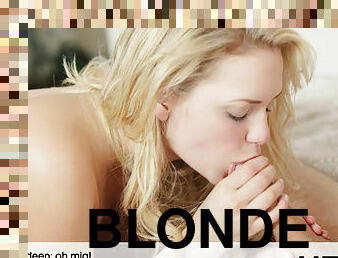 tonåring, blond