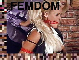 lesbiana, sadomasoquismo, americano, amordazada, bondage, amante, dominación-femenina