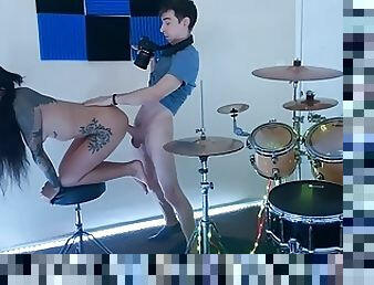 BTSporno-Teen fucking in the drum room