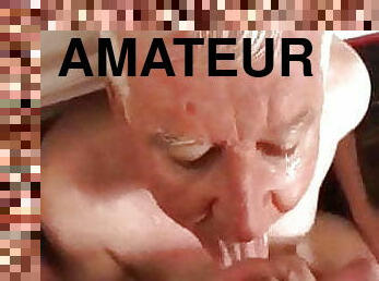 papa, amateur, fellation, gay, sur-le-visage, ejaculation, pappounet, grand-papa