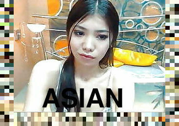 asiatisk, masturbation, bröstvårtor, gammal, tonåring, 18år, webbkamera, äldre, bisexuell