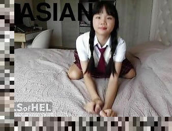 asian, pelancapan, tua, alat-kelamin-wanita, kurus, orang-jepun, comel-cute, lebih-tua, petite, seragam