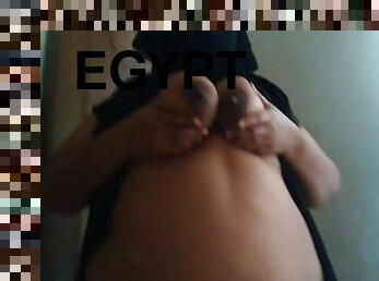Egyptian Horny Stepmom in burqa masturbating when a guy comes & fucks her then huge cum behind