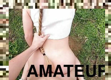 amatir, blowjob-seks-dengan-mengisap-penis, cumshot-keluarnya-sperma, pasangan, berambut-pirang, cowgirl-posisi-sex-wanita-di-atas-pria, kasar, liar