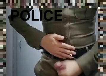 armada, masturbación, chorro-de-corrida, gay, pajeándose, tailandés, policía-police