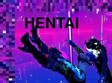 anime, hentai, dançando, exótico, erotico