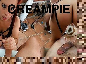 Ella Me Cabalga Como Una Bestia = Vagina Corrida Creampied