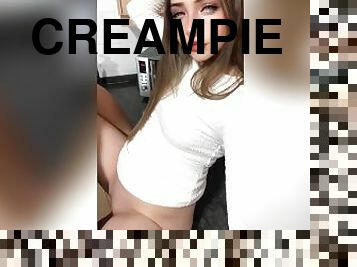 doggy-style, gammal, amatör, brudar, hardcore, creampie, par, barnvakt, pov, ung18