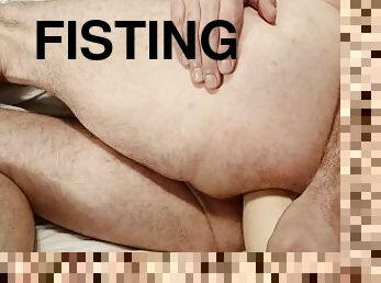 fisting, gigantisk, anal, cumshot, leksak, fingerknull, sprut, dildo, ensam, gigant