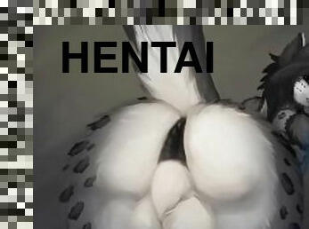 cumshot, gay, samling, creampie, anime, hentai, hårt