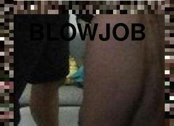 amatir, blowjob-seks-dengan-mengisap-penis, pasangan, berambut-pirang, sofa, realitas