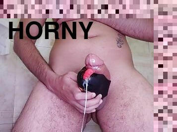 masturbation, jouet, ejaculation, horny, bite