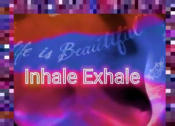 Inhale Exhale FTM Solo Nipple Play Big Erect Nipples Trans Man