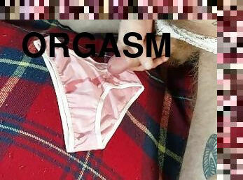 masturbation, orgasm, rysk, amatör, cumshot, tonåring, avrunkning, juckande, trosor, sprut