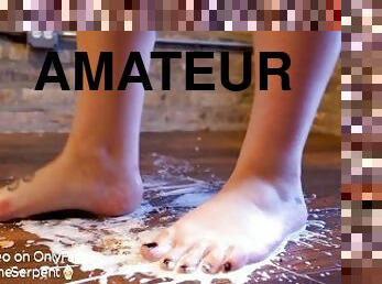 amateur, pieds, solo, branlette-avec-les-pieds, géant