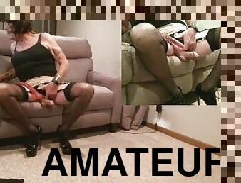 gigantisk, masturbation, amatör, anal, cumshot, dubbel, sprut, dildo, fetisch, brunett