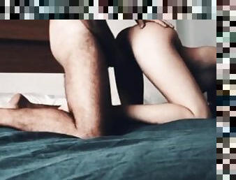 cuatro-patas, mayor, ruso, amateur, vintage, pareja, vieja