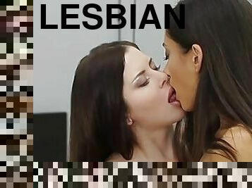 pasarica, lesbiana, star-porno, sarutand, bruneta