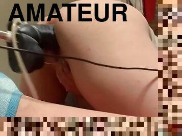 masturbation, orgasm, amatör, brudar, gigantisk-kuk, tonåring, leksak, fingerknull, pov, sprut