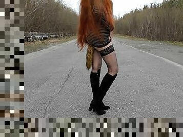 cul, poilue, en-plein-air, public, chatte-pussy, anal, babes, milf, jouet, rousse