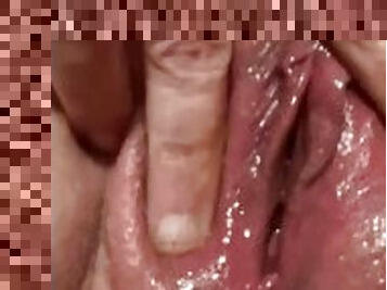 fisting, masturbation, orgasm, fitta-pussy, amatör, pov, ensam, rakad, vått