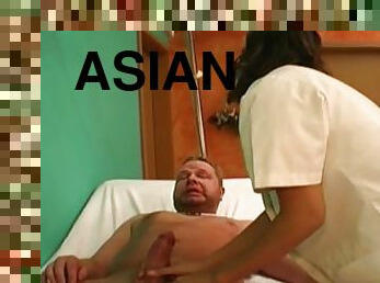 Ugly Asian Nurse Is Giving Pleasure To Her Patients