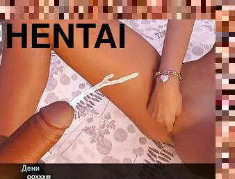 masturbation, fitta-pussy, juckande, flickvän, hentai, 3d, kuk