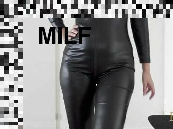 babe, erotisch-mutti, sadomasochismus, gesichtspunkt, blondine, fetisch, latex, knechtschaft