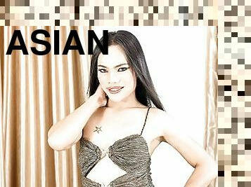 asyano, dyakol-masturbation, lalaking-babae-shemale, taga-thailand, solo, nangaakit