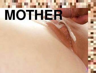 ekstrem, fisse-pussy, amatør, udløsning, milf, mor, par, sperm, blond, moder